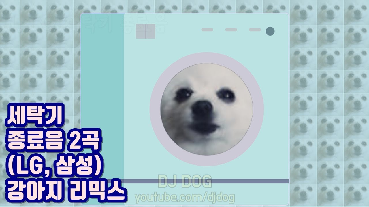 세탁기 종료음 유명한 곡 2개 (LG, 삼성) 강아지 리믹스 (Washing Machine Song Gabe the Dog Remix)