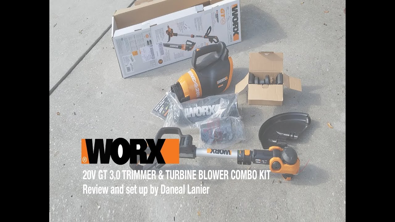 Worx 20V GT 3.0 TRIMMER & TURBINE BLOWER COMBO KIT review and set up