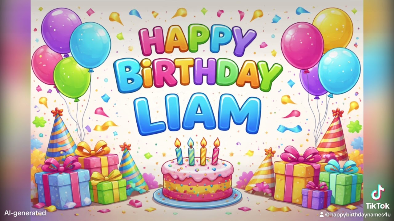 Happy Birthday Liam 🎉 | Birthday Song with Name | Kids Birthday Song