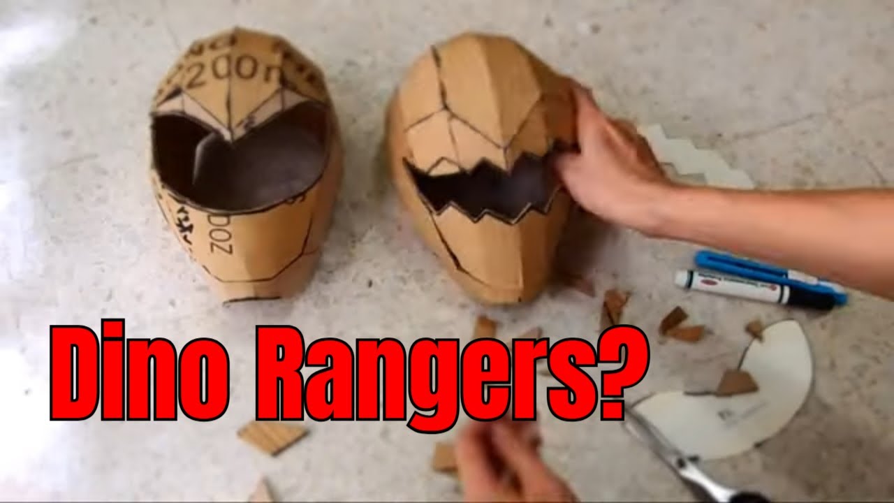 DIY Power Rangers Helmet Part 1 - Cardboard (adult size PDF available)