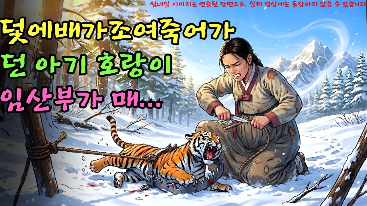 👉 덫에 배가 조여 죽어가던 아기 호랑이, 임산부가 매일 자장가를 불러주었다 – 그녀가 쓰러지자 호랑이는 산속 약초를 물고 돌아왔다 | 야담 |옛날이야기 |민담 |전설 | 설화