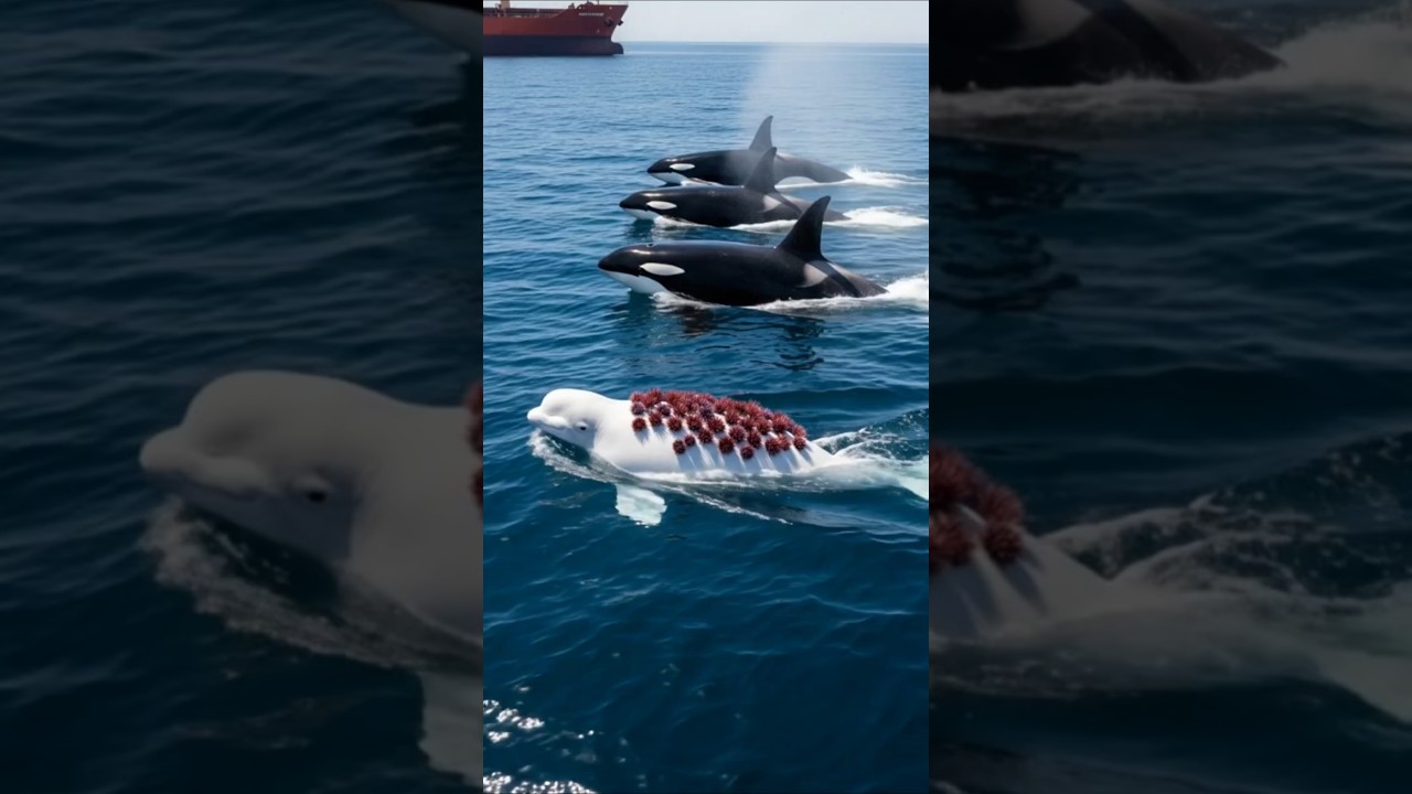 Невероятное спасение белухи: освобождена от глубоководного мусора и ежей, воссоединилась с тремя ...