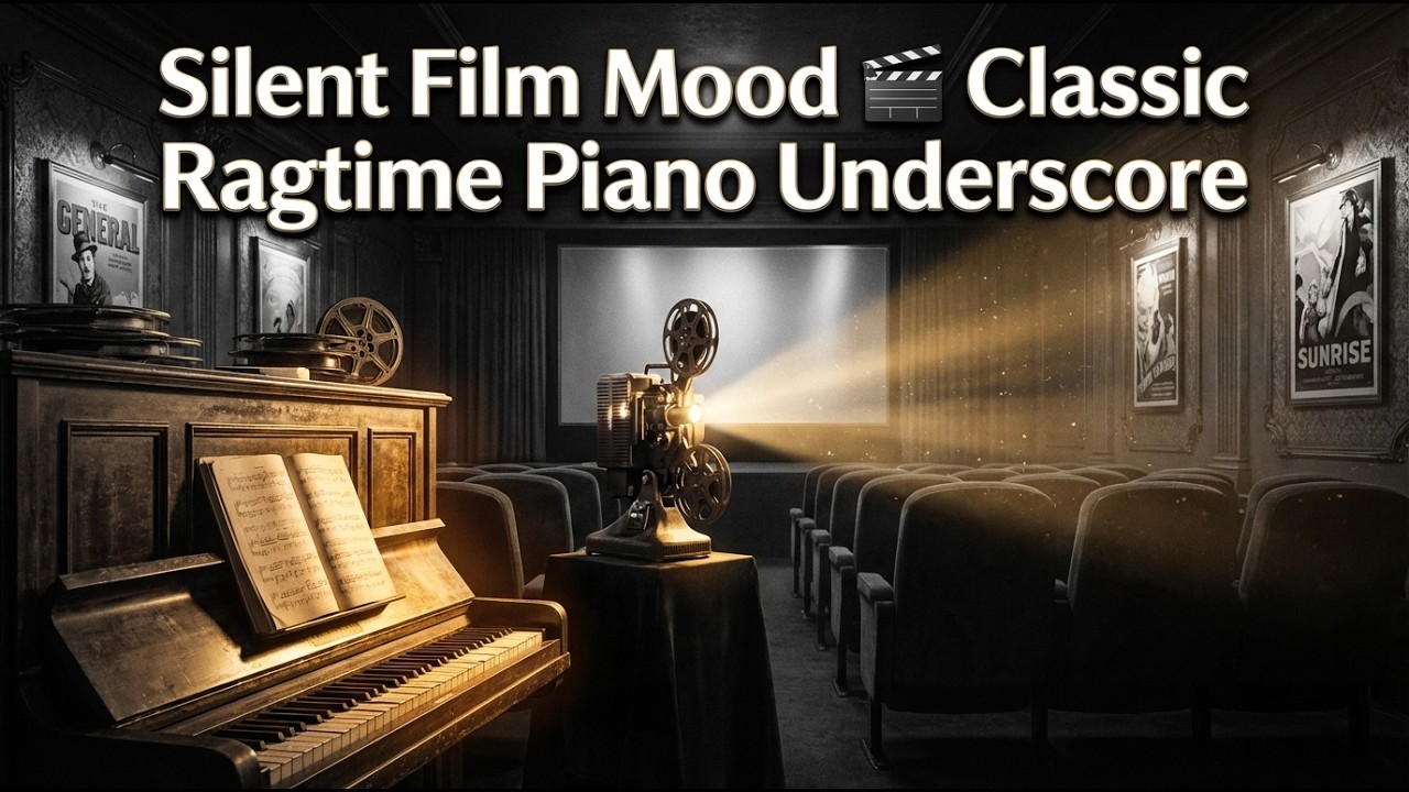 Silent Film Mood 🎬 with Classic Ragtime Piano Underscore