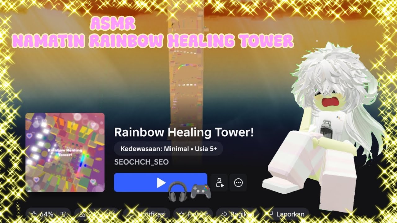 ASMR namatin rainbow healing tower 🌈☁️ #roblox#asmr#tower#raimbow#aesthetic 