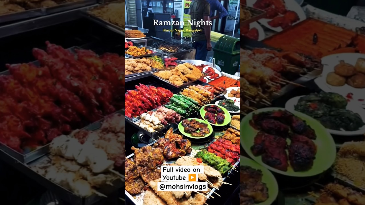 Ramzan Night in shivaji nagar Bangalore (full video on YouTube) #shorts #ramadan #food #streetfood