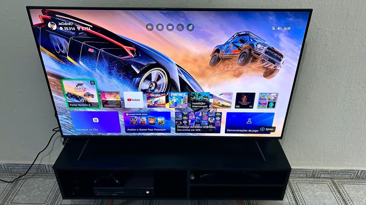 TESTEI O XBOX ONE FAT EM UMA TV 4K !!!