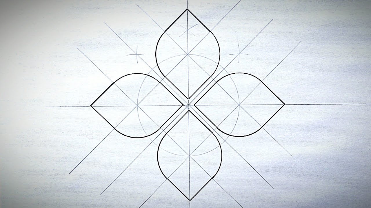 How to Draw a Beautiful Geometric Pattern Step by Step | Compass and Ruler Drawing Tutorial