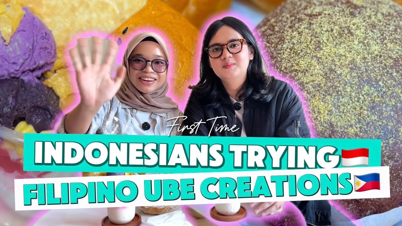 INDONESIANS🇮🇩 TRYING FILIPINO🇵🇭 UBE CREATIONS