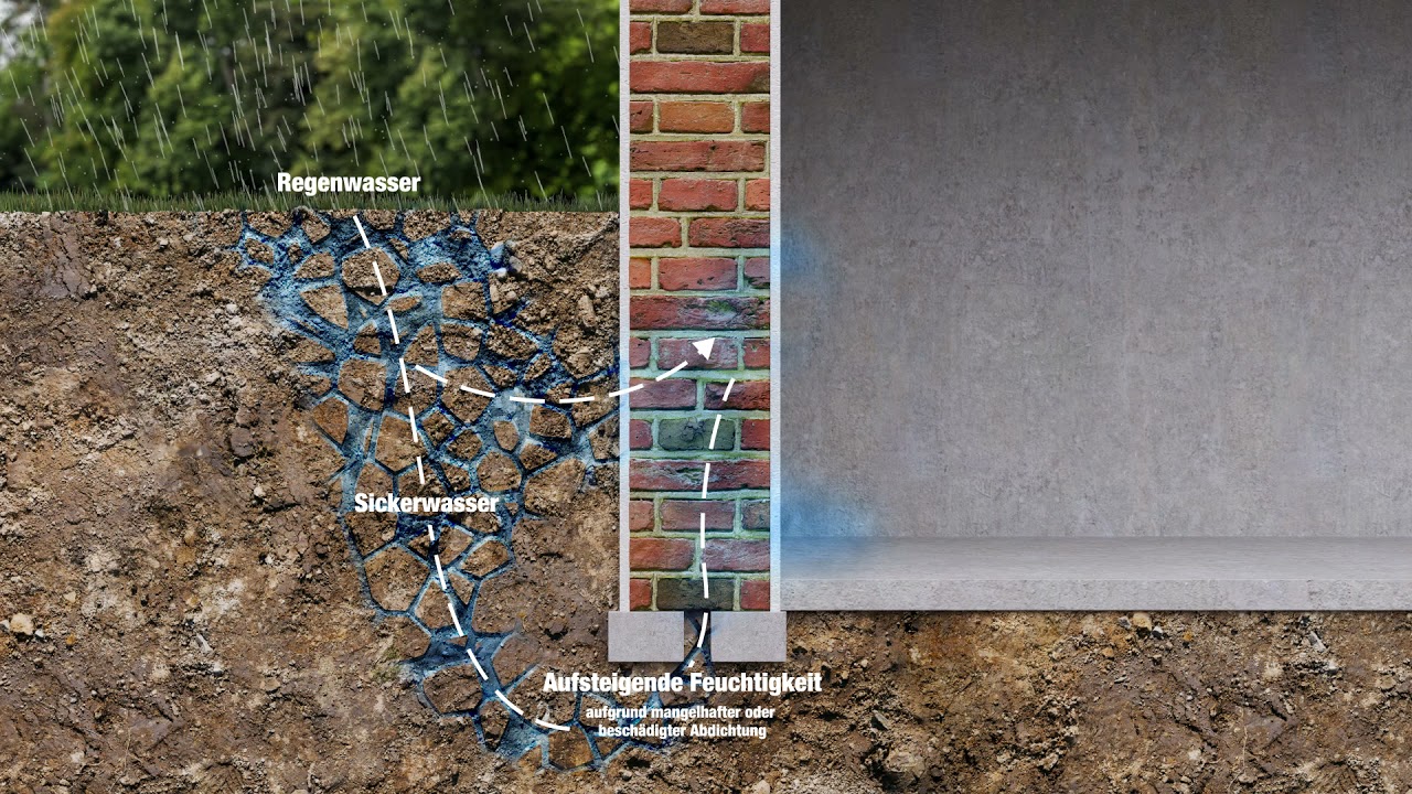 Wieso wird die Wand feucht? Wie gelangt Feuchtigkeit ins Mauerwerk? Wie dringt Wasser in W&auml;nde ein?