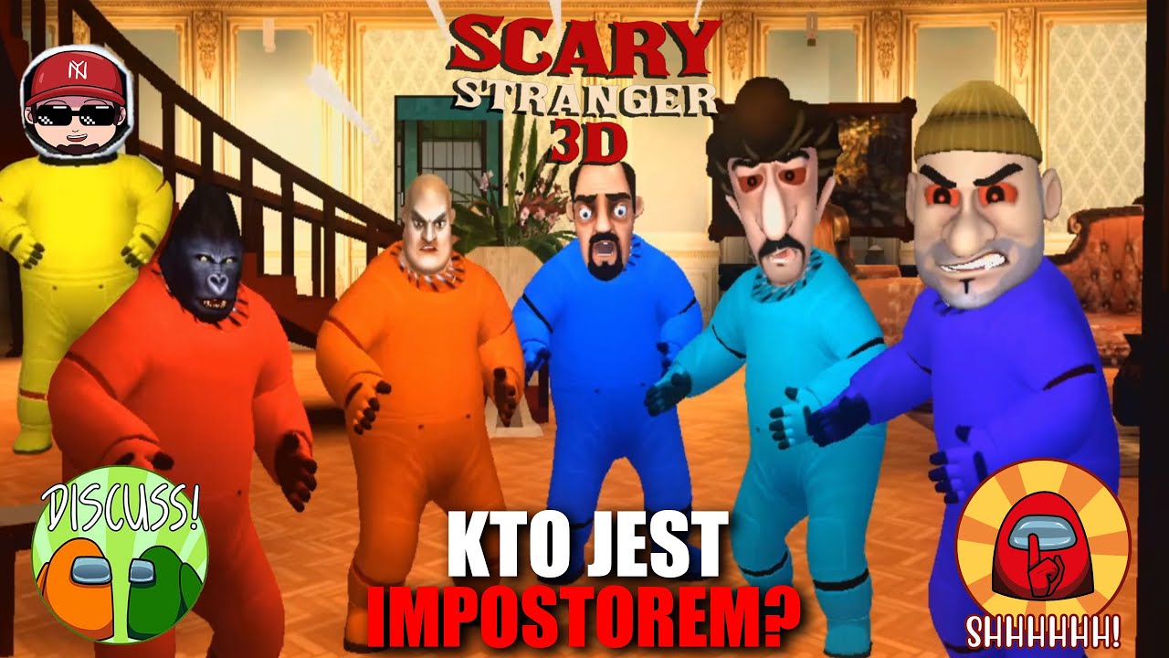 AMONG US U PANI TEODOR *straszna nauczycielka*?! 🤫 Scary Stranger 3D