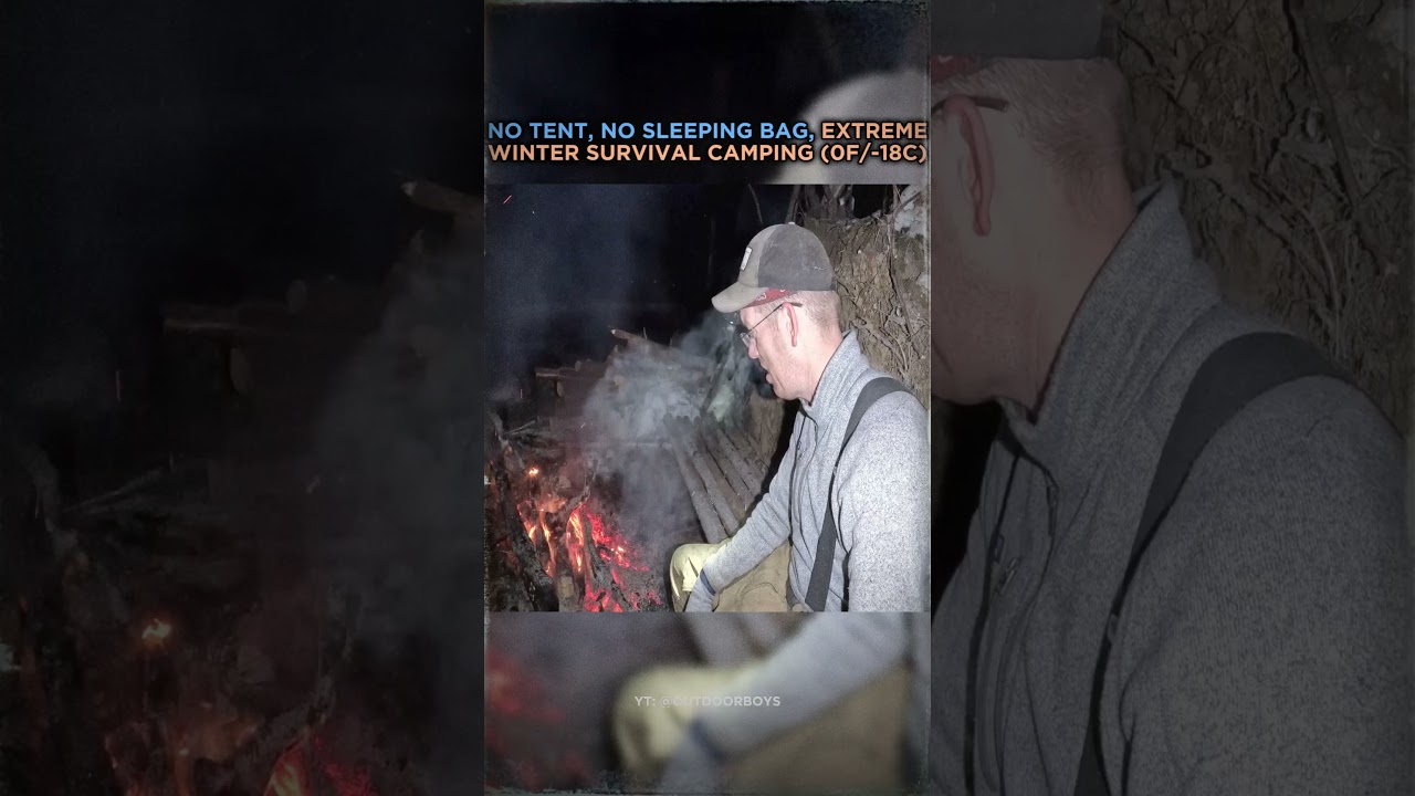 NO TENT, NO SLEEPING BAG, EXTREME WINTER SURVIVAL CAMPING (0F/-18C) 