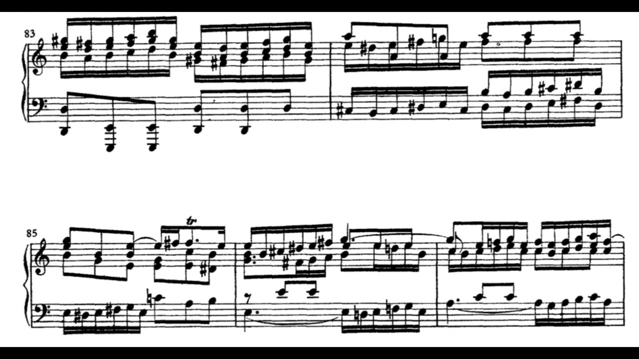 Es erhub sich ein Streit (BWV 19 - J.S. Bach) Score Animation