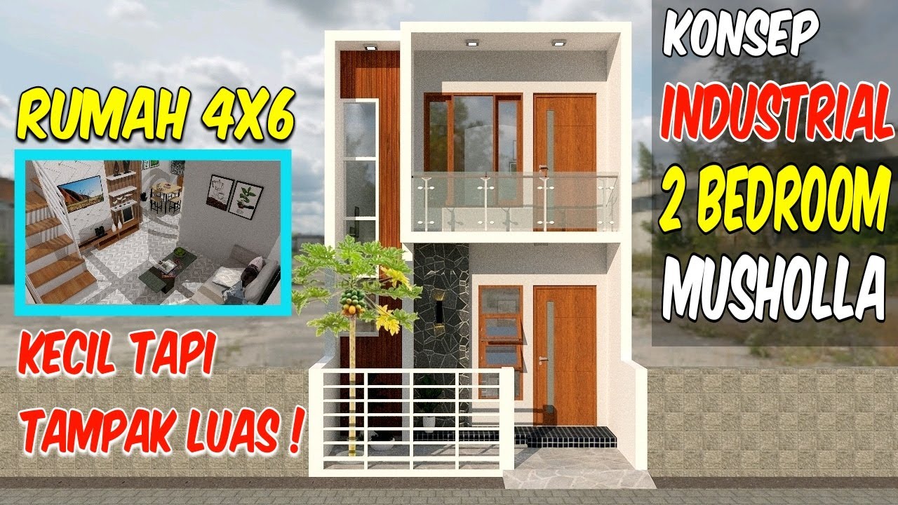 Rumah Super Keren 4x6 - 2 Kamar Tidur dan Ada Mushola