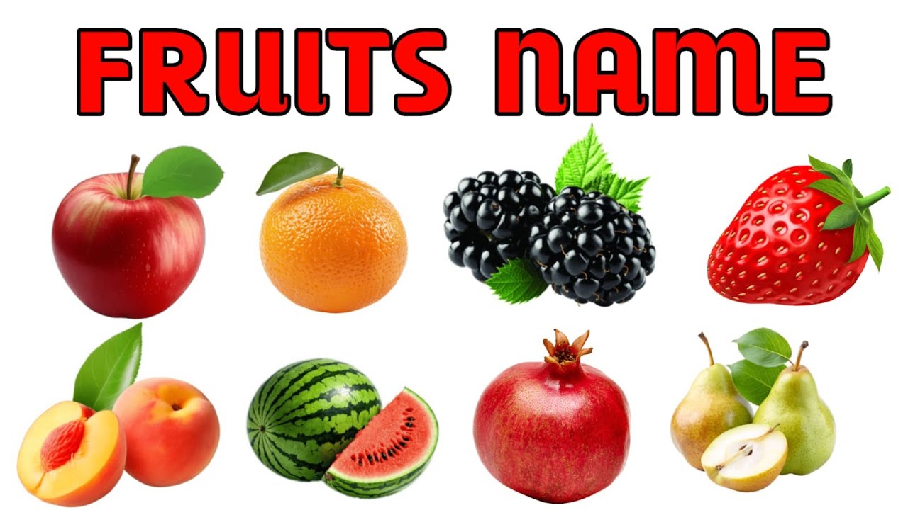 Fruits Name for Kids 👶🍎 | Hindi + English with Pictures