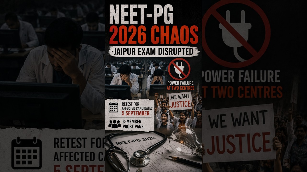 NEET-PG Jaipur Chaos: Retest Scheduled After Power Failure!