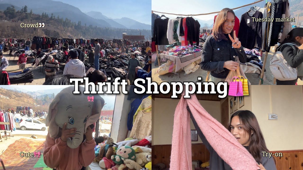 THRIFT WITH ME!🎀 Exploring Tuesday Market Patlikuhal✨
