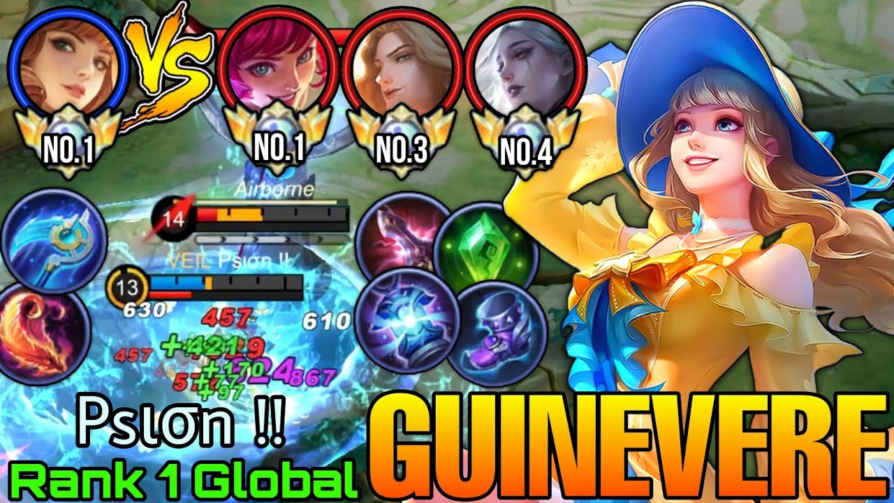 Hard Carry Guinevere VS Top Global Beatrix, Lancelot & Carmilla - Top 1 Global Guinevere by Psισn !!
