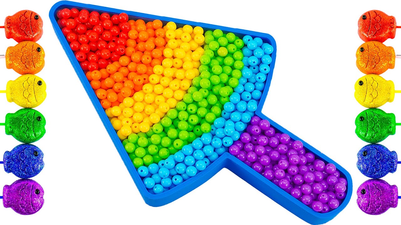 Satisfying Video | DIY How To Make Rainbow Triangle Ice Cream With Mixing Beads Cutting ASMR