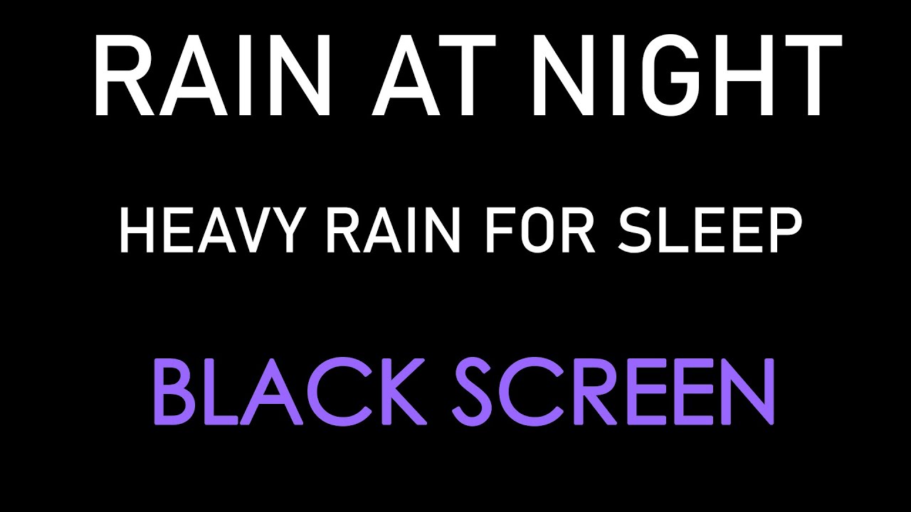 Heavy Rainfall at Midnight | Black Screen Nature Sounds for Restful Sleep, and Tinnitus Relief