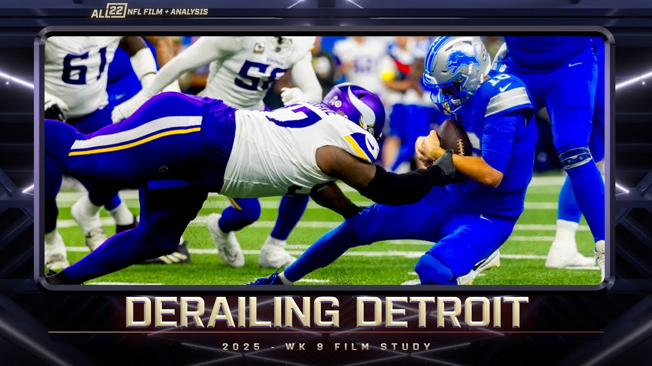 HOW THE VIKINGS DERAILED JARED GOFF & JOHN MORTON IN WEEK 9: LIONS OFFENSE FILM REVIEW #lions