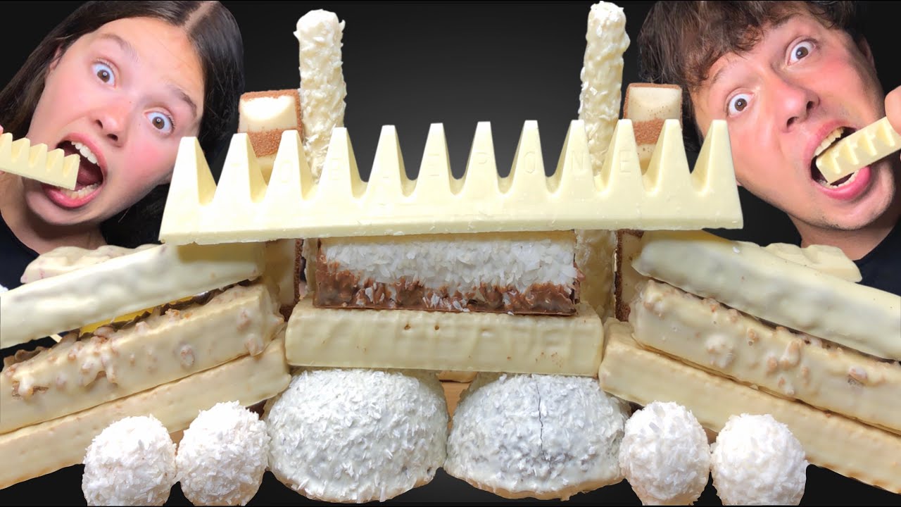 ASMR WHITE CHOCOLATE TOBLERONE, KINDER BUENO MUKBANG EATING 먹방 Tati ASMR