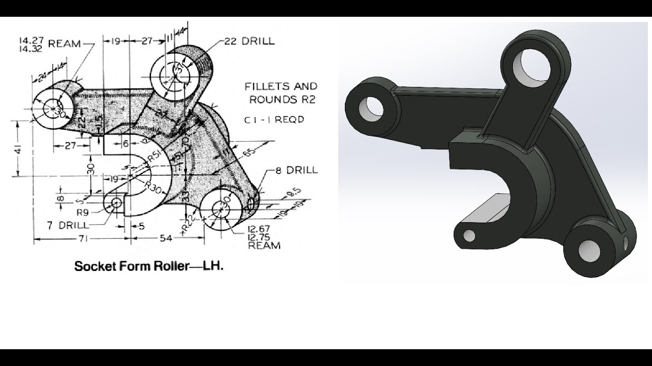 Socket Form Roller in SolidWorks | SolidWorks Tutorial | Part Design | Part No.#19