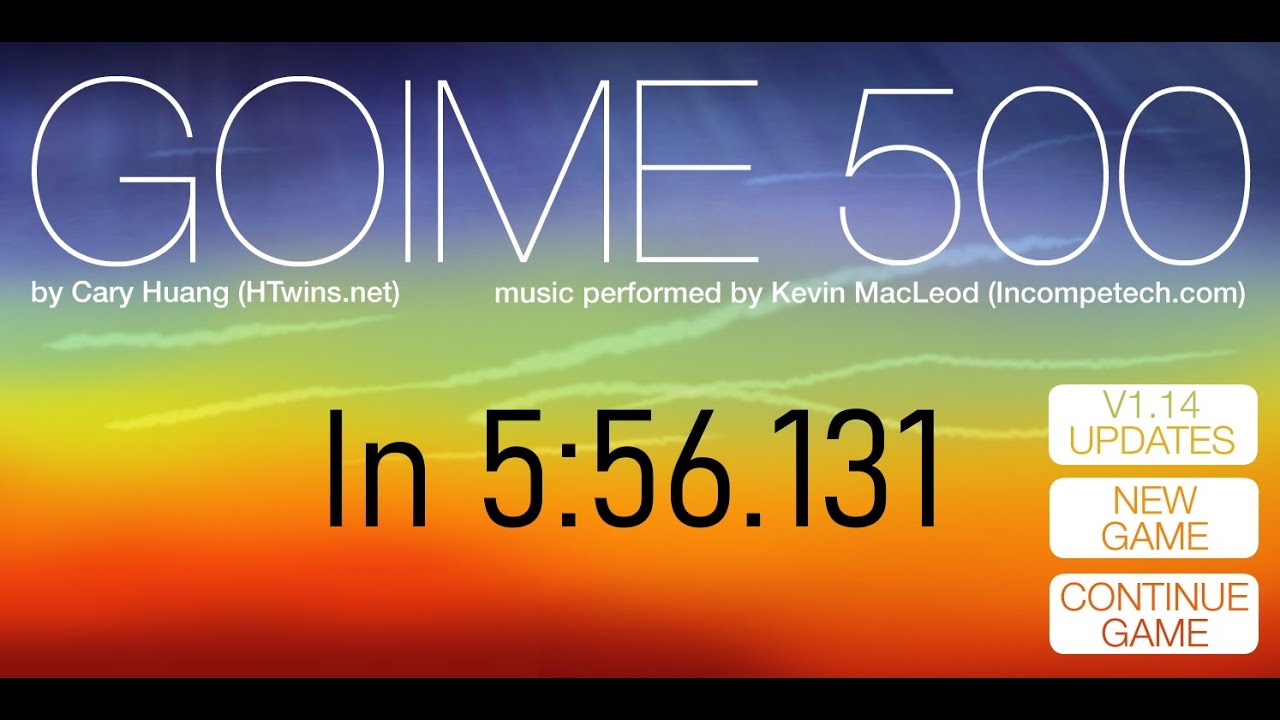 Goime 500 100% Speedrun in 5:56.131
