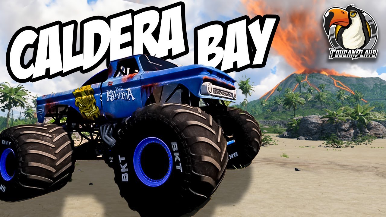 Driving Monster Trucks Into a Volcano in BeamNG Mods!