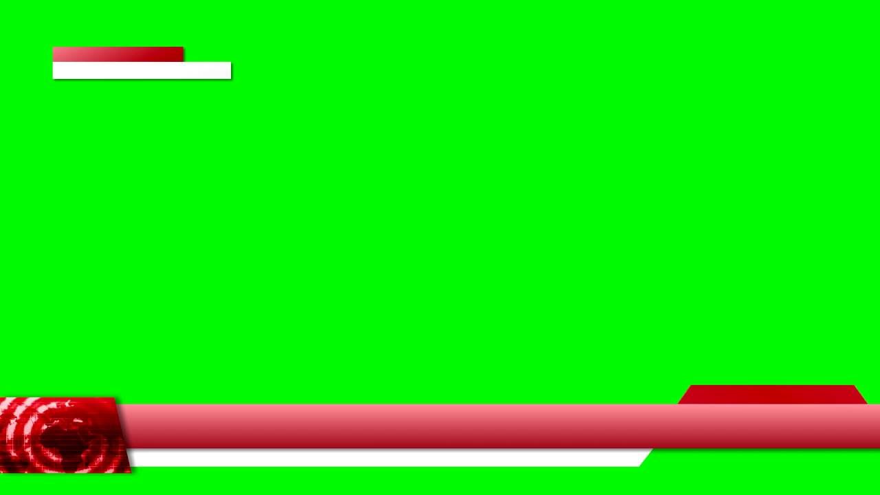 4K Free Green Screen Footage News Style Lower Third. 4 Types.