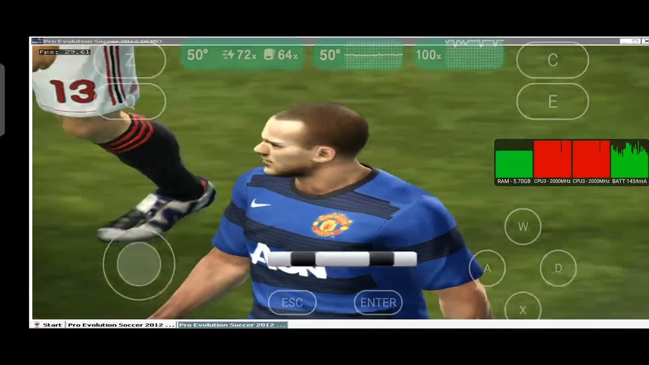 تجربه لعبه PES 2012 علي محاكي Winlator MediaTek Helio G95