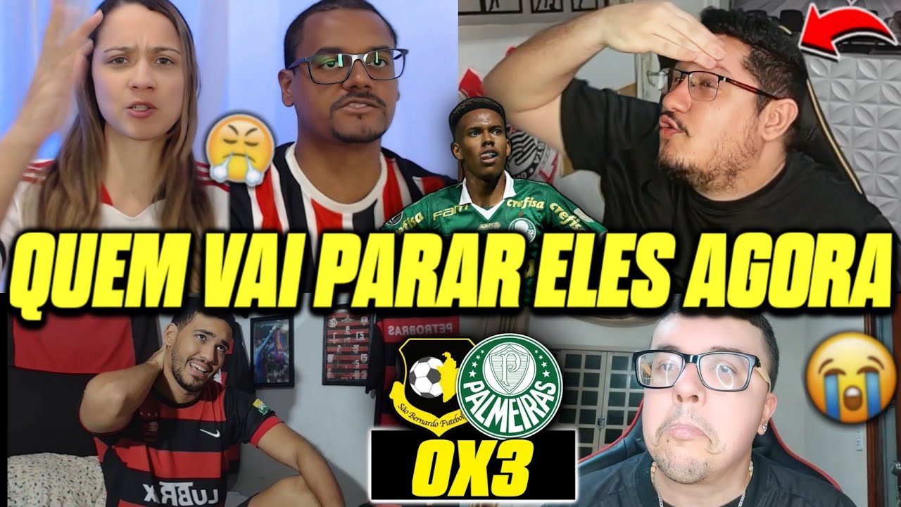 REAÇÕES DOS RIVAIS NOS GOLAÇOS DO ESTEVÃO E VITÓRIA DO VERDÃO! REACT SÃO BERNARDO 0X3 PALMEIRAS