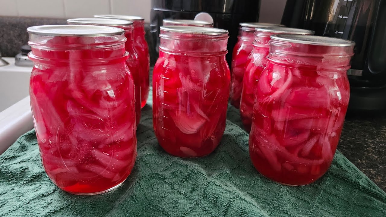 Консервирование маринованного красного лука