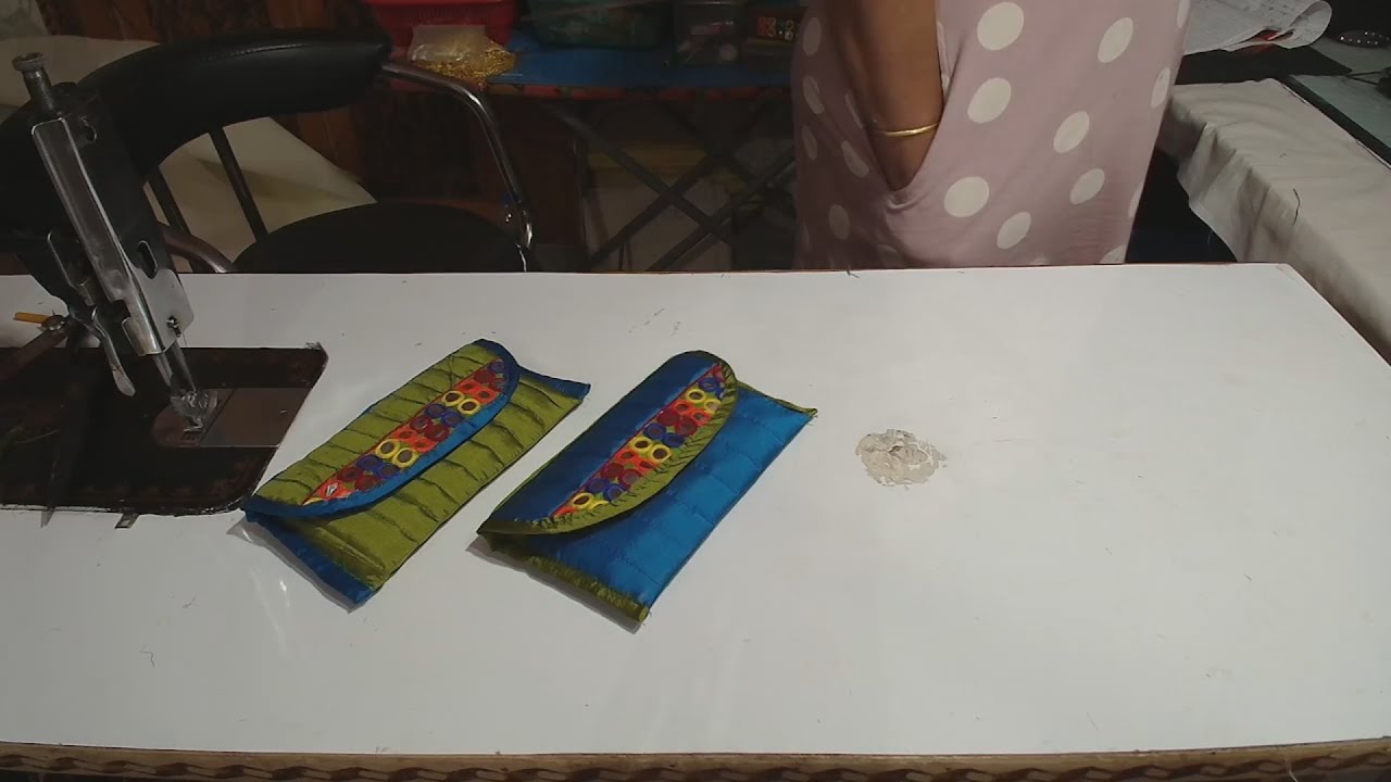 तीन पॉकेट वाला खूबसूरत पर्स बनायें/ MAKE  TRENDY HANDPURSE WITH 3 POCKET-STEP BY STEP-TUTORIAL