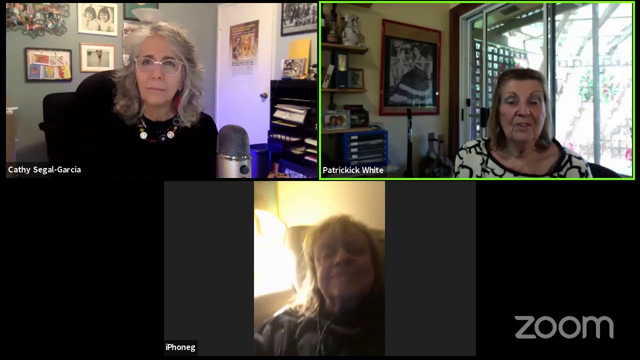 Cathy Segal-Garcia's Noontime (special 6 pm) Hang 11/10/20 Featuring Sandie White, from Australia