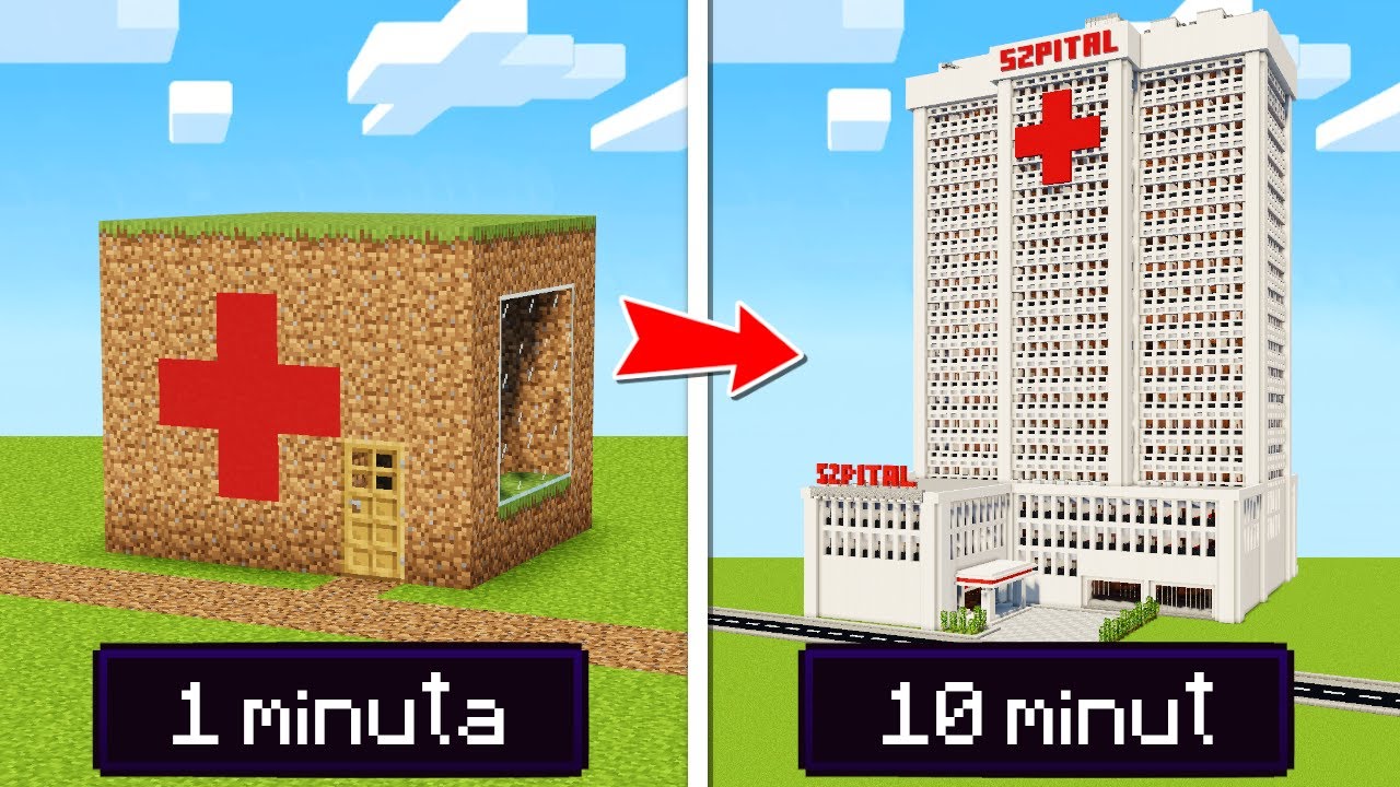 Poprosiłem 10 LOSOWYCH OS&Oacute;B aby zbudowali SZPITAL w MINECRAFT!