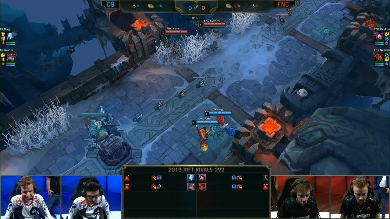 C9 vs FNC 2v2 Side Selection Match Highlights | Rift Rivals 2019 Day 1 NA vs EU | Cloud9 vs Fnatic