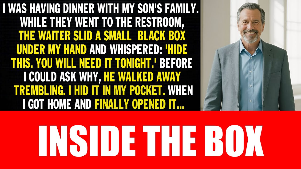 A Waiter Gave Me A Box And Said: "You Will Need This Tonight." I Opened It And Froze…