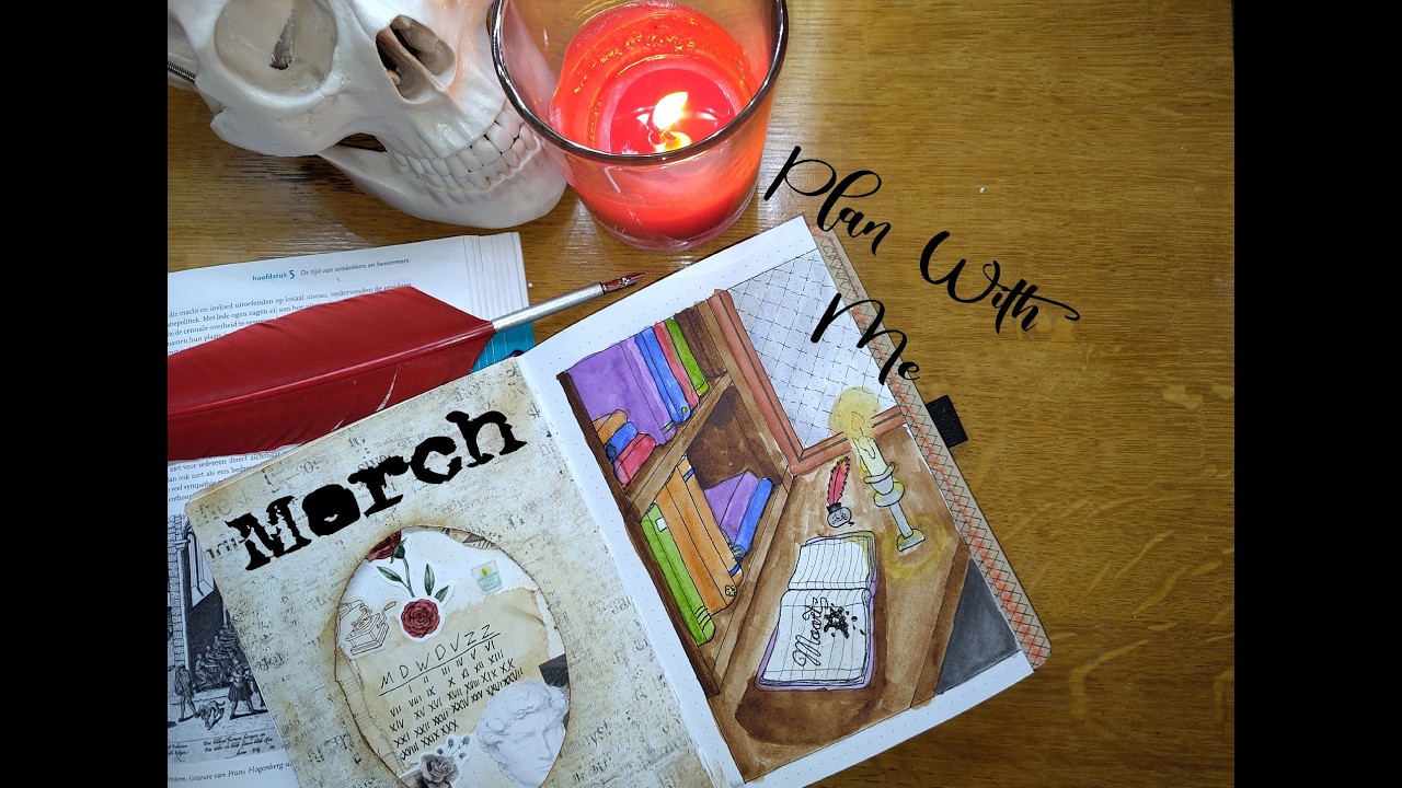 Bujo Setup | March 2025 | Dark Academia 📚✒️