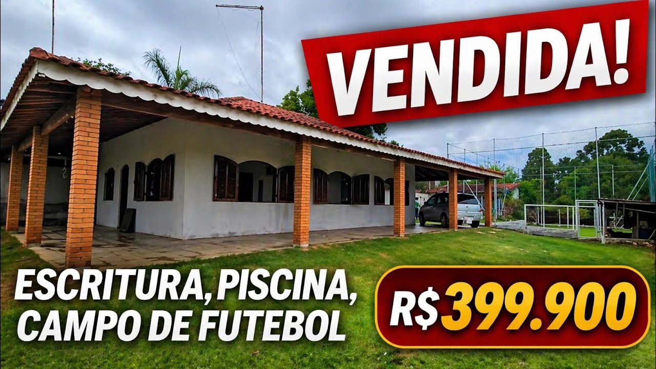 #330#🌟 Refúgio dos Sonhos em Ibiúna – Chácara Completa com Piscina, Campo e Escritura! R$ 399.900,00