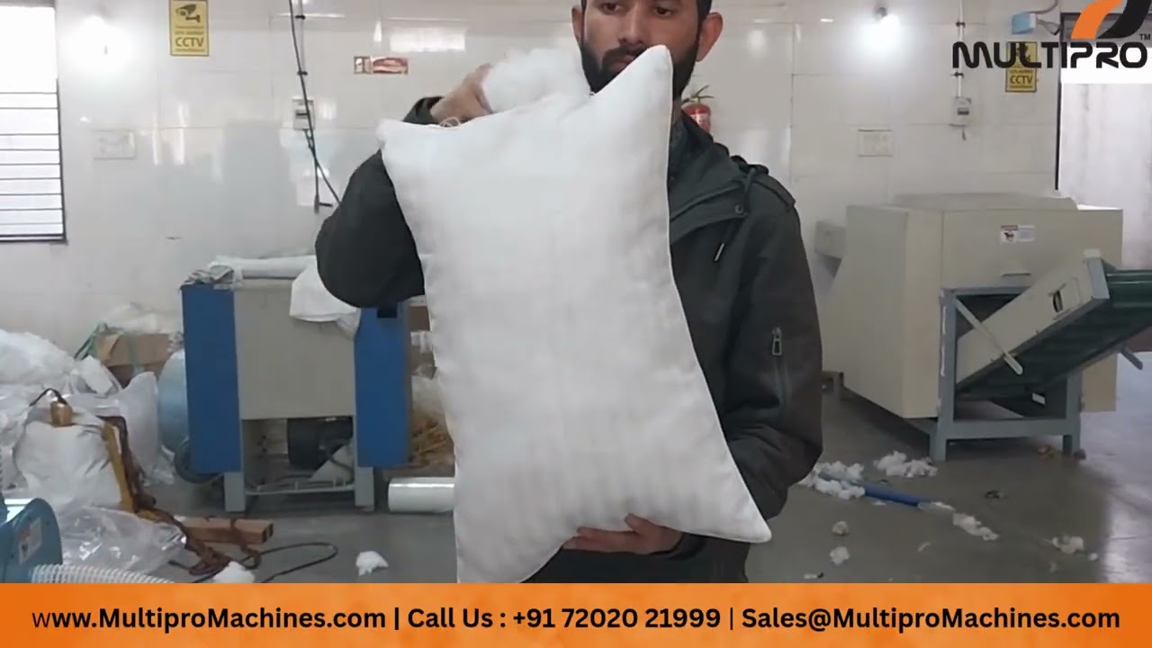 Single Nozzle Pillow Filling Machine | Fast & Uniform Fiber Filling | Demo Video