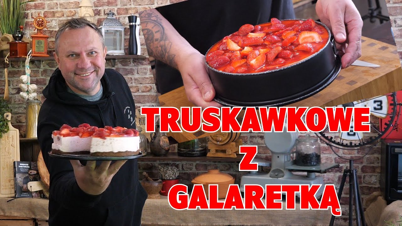 Ciasto truskawkowe bez pieczania z galaretką / Oddaszfartucha
