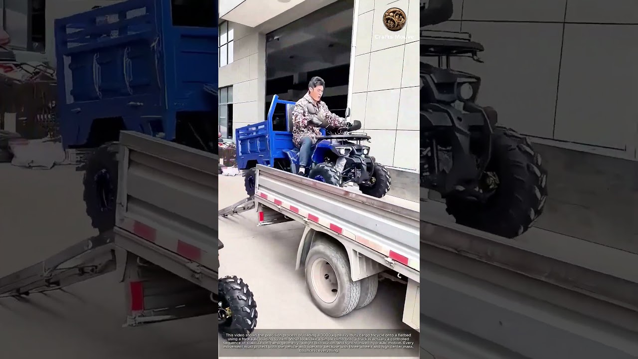 Loading Heavy-Duty Tricycles Onto Flatbeds: Testing the Hydraulic Loading System on a Cargo Trike