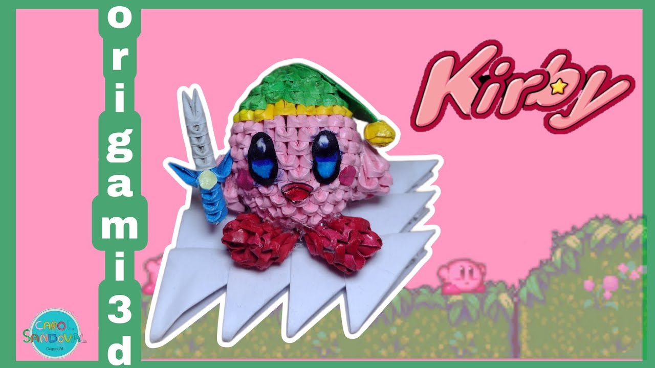 Cómo hacer a Kirby en origami 3d ✨💓 nivel 🔥 | Carol Sandoval
