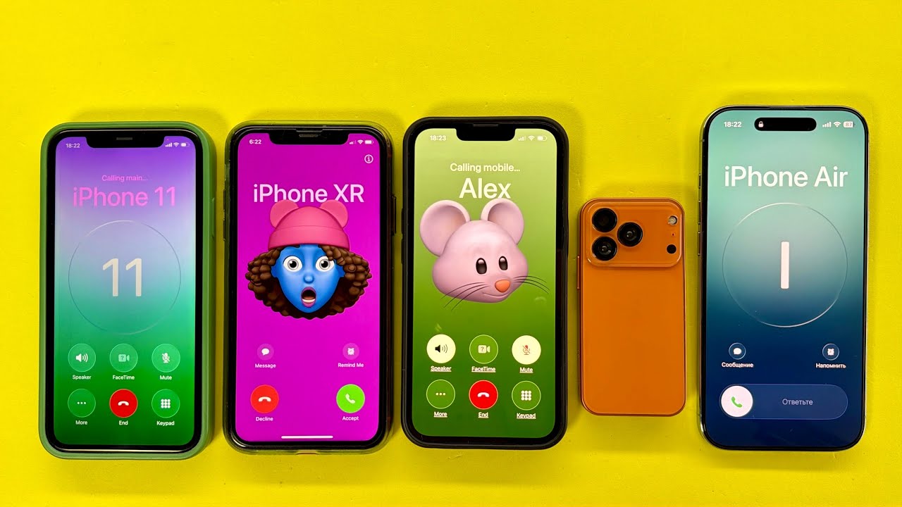 iPhone Air incoming Call vs iPhone china 17 pro max, iPhone xr, 11, 13 pro