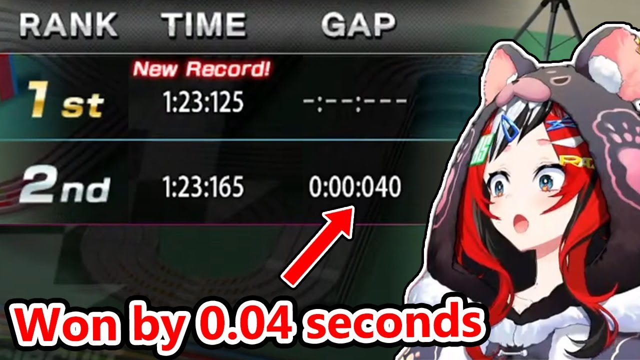 Bae won this race by 0.04 seconds, and it broke chat