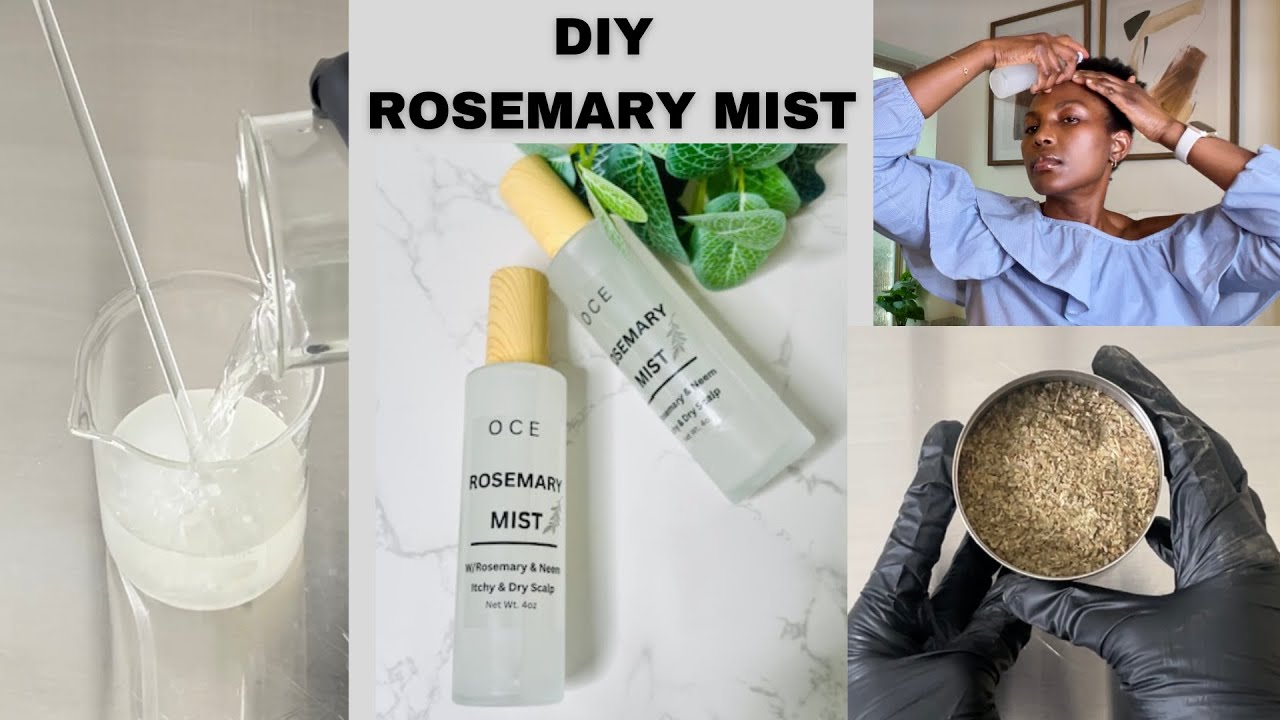 DIY Rosemary Mist for Dry, Itchy Scalp | Natural Hair & Scalp Relief Spray #handmade #haircare
