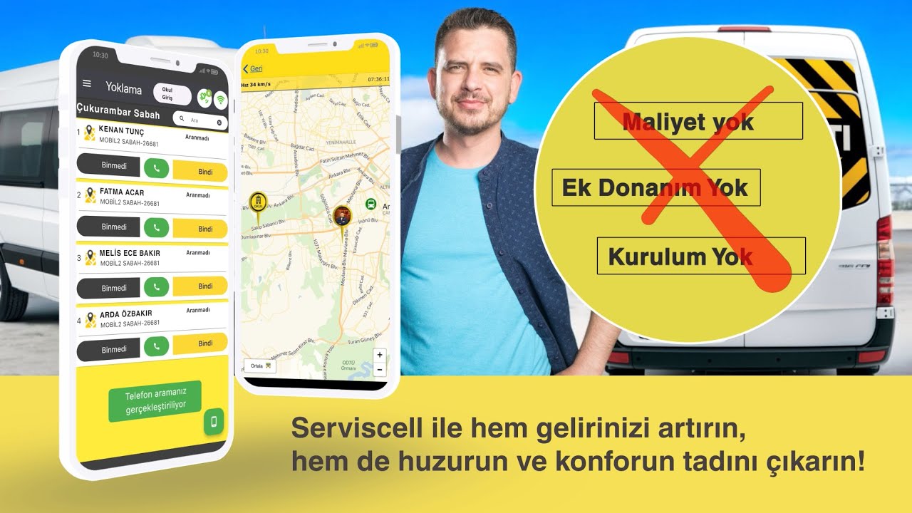 Serviscell ile Güvenli ve Kolay Servis Takibi | Şoförler için Yeni Dönem! 🚍📱