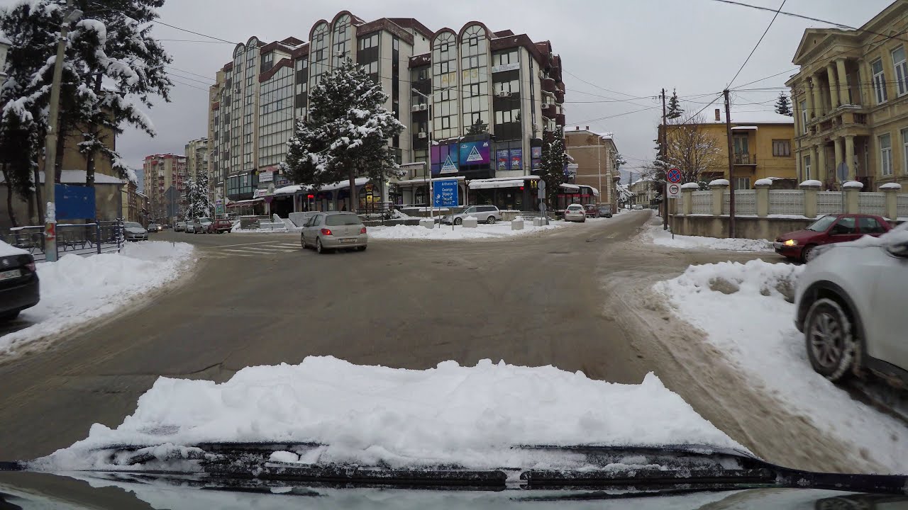 Bitola snowy winter drive around from Center - Epinal to Nedopirlivi | 4k video