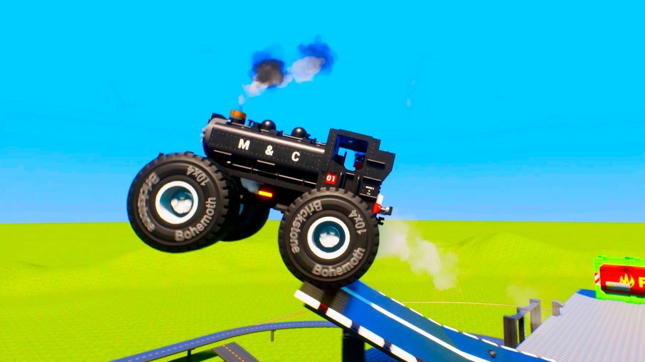 Thomas & Friends Train Building Ramp Falls Crashes | Brick Rigs