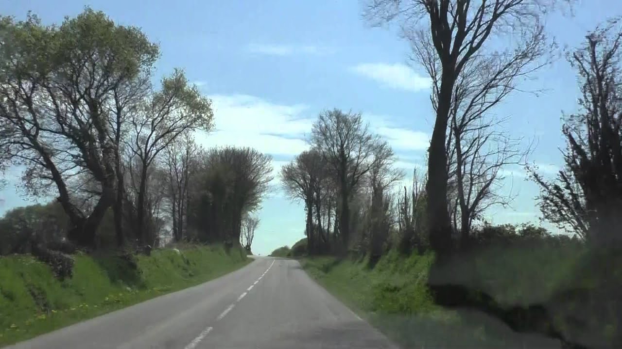 Driving On The D31 Between La Croix Tasset & Rostrenen, Brittany, France 20th April 2015